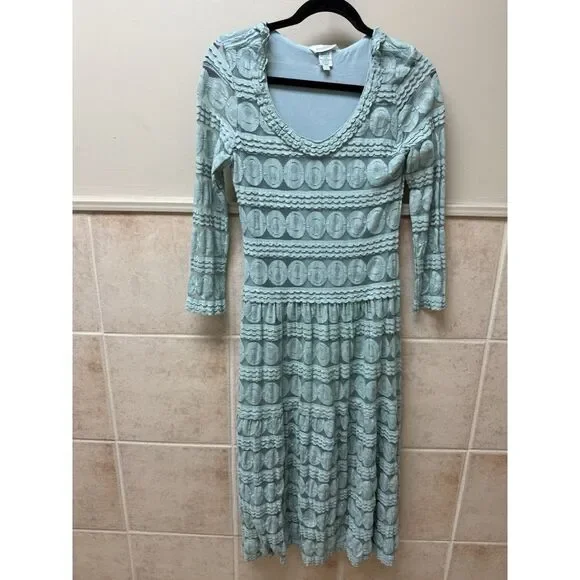 sundance willow lace dress Sage Mint Green Stretch Poly Lace SUNDANCE Catalog Willow Dress PXL EUC
